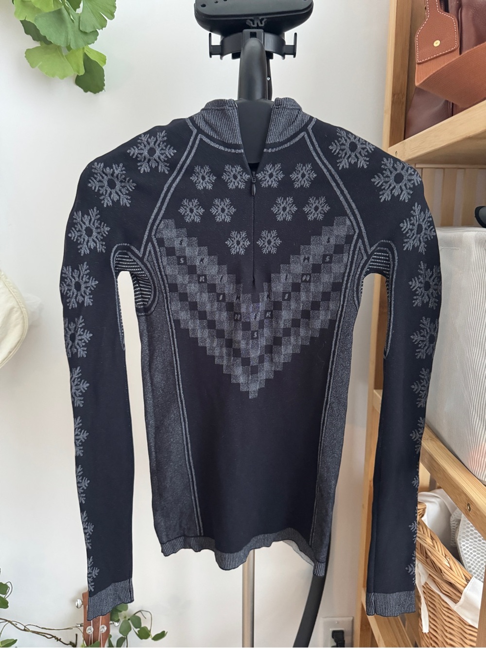 SKIMS FIRST LAYERS half zip long sleeve S/M